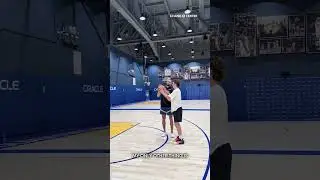 Stephen Curry teaches Benson Boone how to shoot at the Warriors practice facility