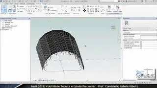 REVIT Viabilidade Aula 7.5: Cobertura curva com treliça paramétrica