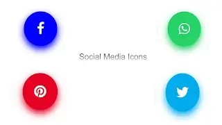 Amazing hover effect on social media icons using html and css | Add social media buttons to website