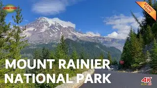 Mount Rainier National Park 4K - Scenic Relaxation Film With Music | Mount Rainier Relaxing Video
