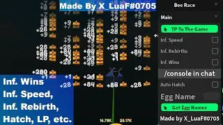 Bee Race Script | Inf. Wins, Speed, Rebirth, Hatch, LocalPlayer, etc.