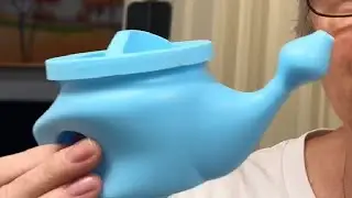 Cold and allergy relief with Blue Neti pot and 50 saline solution