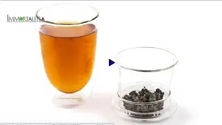 Glass Double Wall Tea Cup with Infuser - the best way to brew loose leaf tea for 1 person