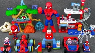 Marvel Spiderman Collection Unboxing Review| LEGO Fast and Friendly Garage| Dino-Webs Treehouse