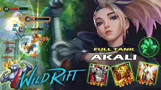UNKILLABLE AKALI TANK URF - Wild rift Gameplay