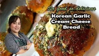 Easy to make but super yummy Korean Garlic Cream Cheese bread by Chef Nhikz
