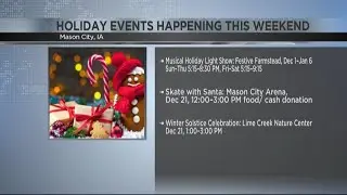 Lights, skating & winter solstice events in North Iowa
