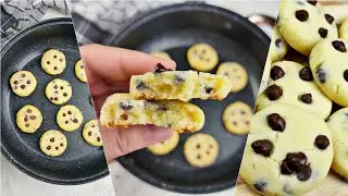 EASY CHOCOLATE CHIP COOKIES RECIPE 4 INGREDIENTS ONLY - NO BAKE, NO OVEN, FRYING PAN COOKIES