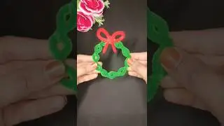 Christmas Day craft pipe cleaner crafts ideas for kids😱 #shorts #ytshorts #craft #diy @Easycraftswithsabbo