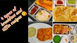 4 types of healthy Breakfast Recipes😋आलू, सूजी और पोहे से बने टेस्टी नाश्ते|Tiffin & Lunch Box Ideas