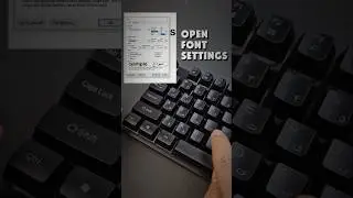 Shortcut to open font settings | #asmr #keyboard #typing #tricks