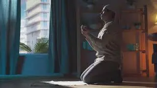 Muslim Man Pray Shalat // Free Footage