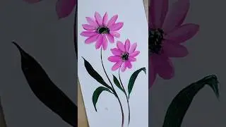 flower art #shorts #viral #art #flowers #pink