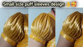 Small puff sleeves cutting and stitching || Baju ka design || sleeves design
