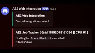 AE2 Web Integration - AE2 Discord Integration showcase