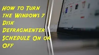 Disk Defragmenter Windows 7 - How To Turn Off or On Scheduler Defragment
