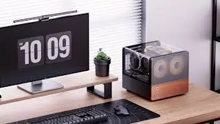 JONSBO V12 Micro ATX Mid Tower PC Case, Hyperboloid Glass ,Upper and lower warehouse structure