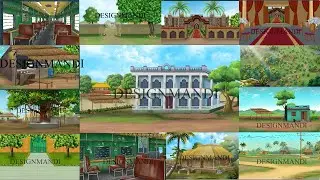 Premium Village Backgrounds and Characters for 2D Animation | Animated Background