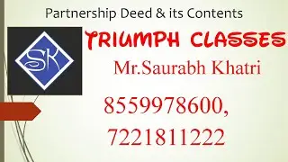 Saurabh Khatri- Partnership Deed And its contents ETC-2