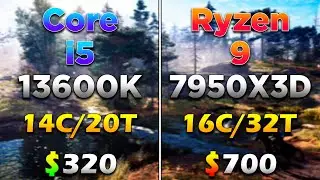 Core i5 13600K vs Ryzen 9 7950X3D | How Big is The Difference?