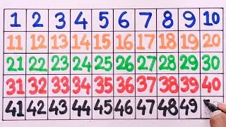 Learn to count 1 to 50 | 123 numbers | one two three | 1 से 50 तक गिनती | 1 to 100 Counting, 169