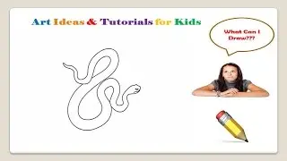 How to draw animals: Snake drawing easy step by step tutorials for kids in 2017