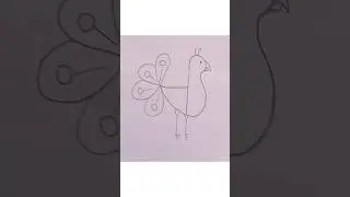Flying Peacock 🦚 #trend #viral #easydrawing