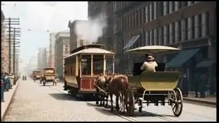 Chicago, 1900 &ndash; A Glimpse Into the Past (HD 1080p color footage)