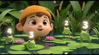 Counting Frogs Jump Over the Waterfall | Pikaboo Rhyme | Fun Kids Counting Song 2025