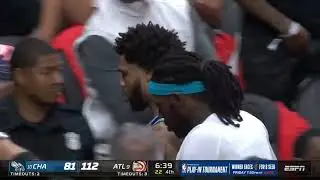 Miles Bridges throws mouthguard at the crowd after getting ejected 😳