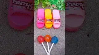 rainbow 🌈 colour lollipops 🍭 with rainbow 🌈 slippers gemes fun today!😍🎊#shorts#lolipop#gemes