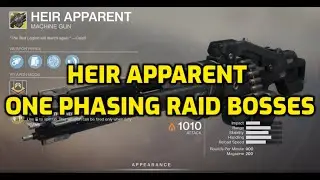 Heir Apparent vs Raid Bosses (one phase kills) - Destiny 2