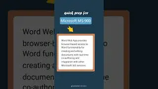 Microsoft 365 Word Web App - MS-900