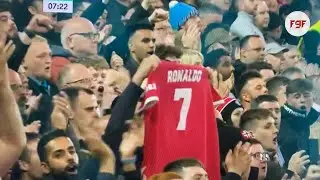 LIVERPOOL FANS SHOW THEIR SUPPORT FOR CRISTIANO RONALDO AT ANFIELD