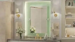 Rectangle Tilting Bathroom Vanity Mirror Frameless Pivoting Beveled Makeup Wall Mounted Pivot Mirror
