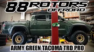 NEW 2020 ARMY GREEN TACOMA TRD PRO ON GOLD METHOD MR315 & 33'S!