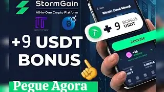 Como usar a Stormgain: 💲 Ganhe 9 d&oacute;lares de b&oacute;nus. Link Atualizado