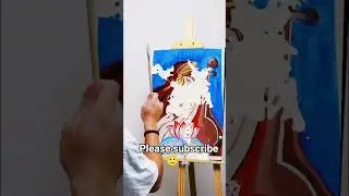 maa saraswati drawing by acrilic paint and poster colour #love