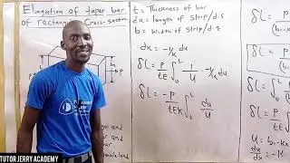 Stress and Elongation of Taper Bar of Rectangular Cross-Section || Solid Mechanics...