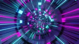Magnificent Hypnotic Metallic VJ LOOP NEON Tunnel Abstract Background Video 4k Visuals Party Lights