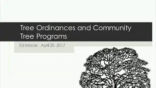 2017 Tree Board Webinar Series: Tree Ordinances