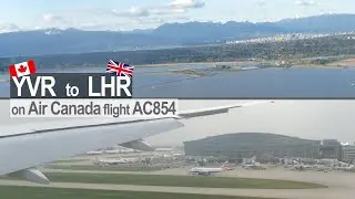 Air Canada flight from Vancouver to London | Boeing 777-300 C-FIVW
