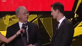 NASCAR's Jim France presents Joey Logano with championship ring