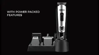 NOVA |  NG 1153 Digital USB  Trimmer for Men  (Black)