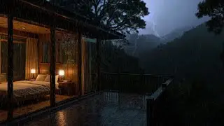 Deep Sleep Rain And Gentle Thunder In Quiet Forest 🌧️ | Uninterrupted Sleep & Relax All Night