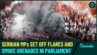 Chaos In Serbian Parliament As Lawmakers Throw Tear Gas, Smoke Grenades | Shocking Video Out