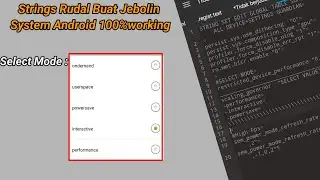 Strings SetEdit Global Table Mode Performance,PowerSave,Interactive 100%Working All Device No Root