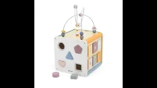 Wooden activity cube 8-in-1
