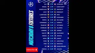 champion league match day 8 fixtures 🔥🔥🔥🔥🔥🔥