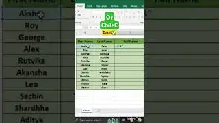 full name in Excel | excel short cut| excel magic trick | excel 2024